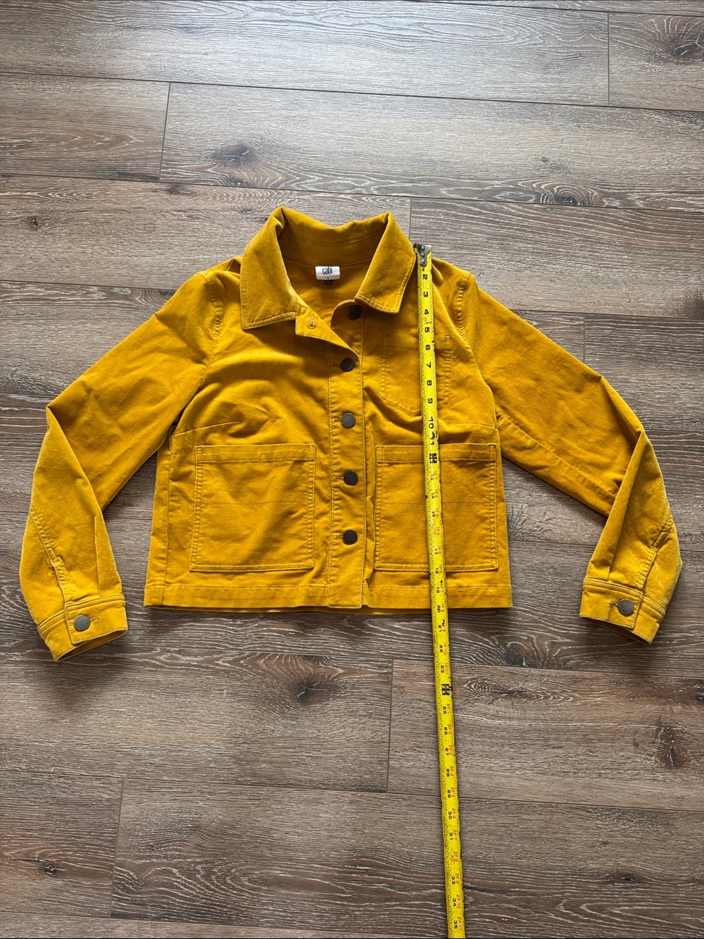 CAbi Small Golden Yellow Top with Label Detail Size: Small - Picture 6 of 12